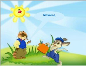 Kiškis eina į mokyklą